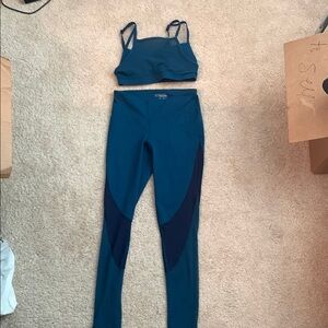 Aritzia Teal and Navy Activewear Set